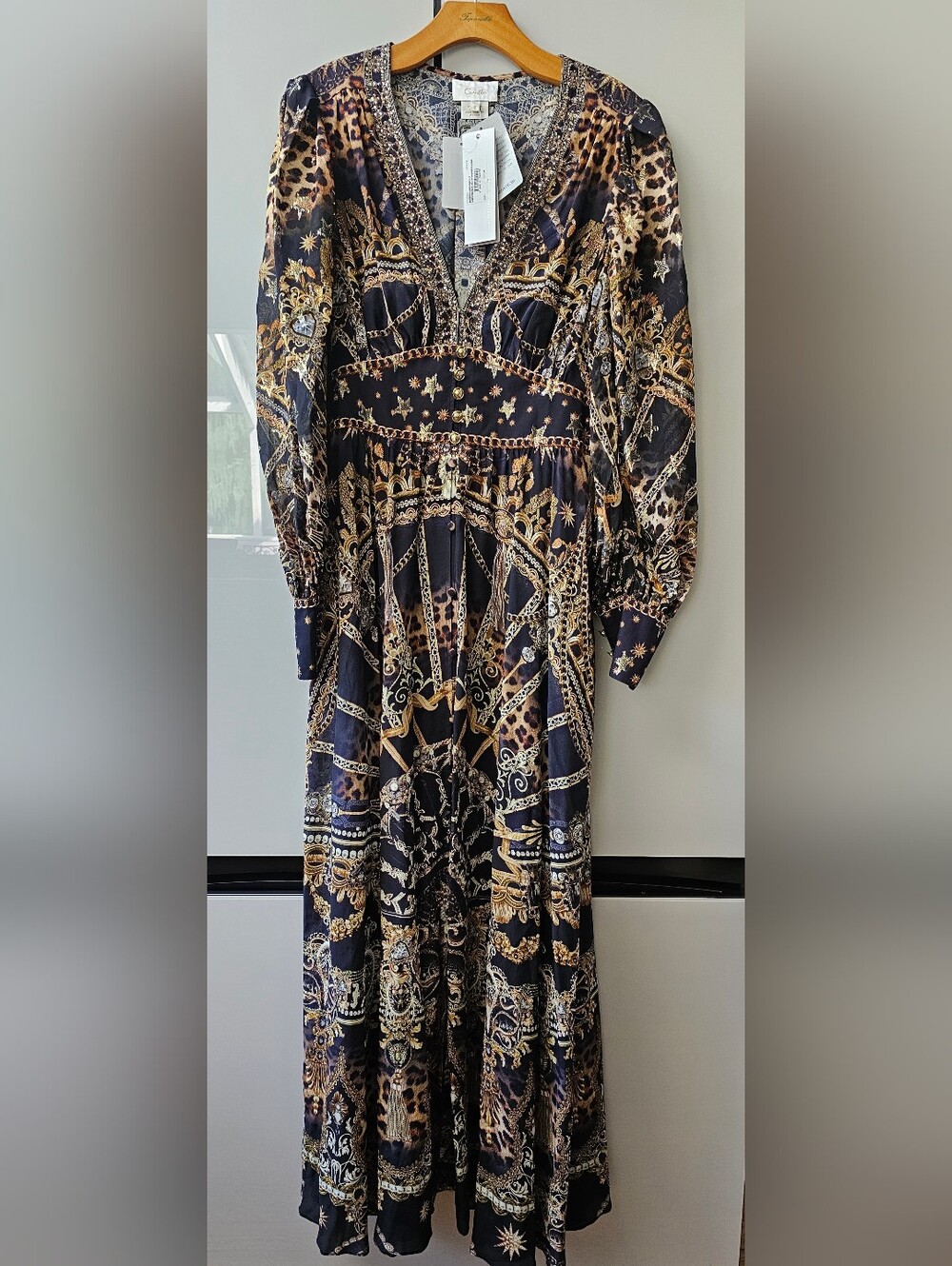 Nwt Camilla Shaped Waistband Dress With Gathered Sleeves - Picture 2 of 13